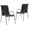 vidaXL 3 Piece Outdoor Dining Set Steel Black