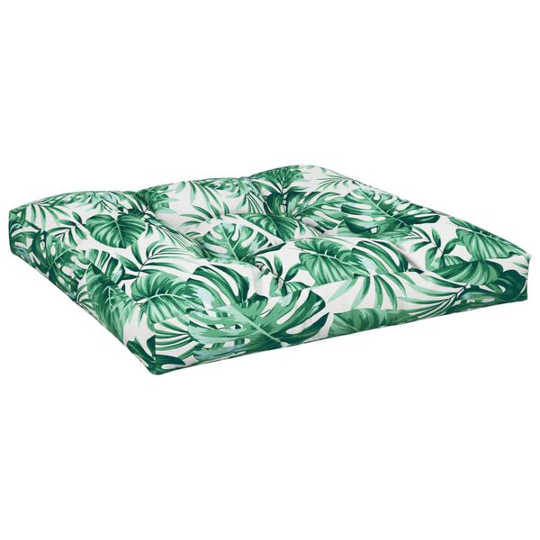 vidaXL Pallet Cushions 2 pcs Leaf Pattern Fabric