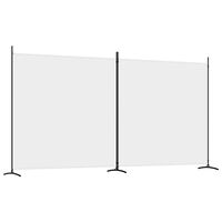 vidaXL 2-Panel Room Divider White 348x180 cm Fabric