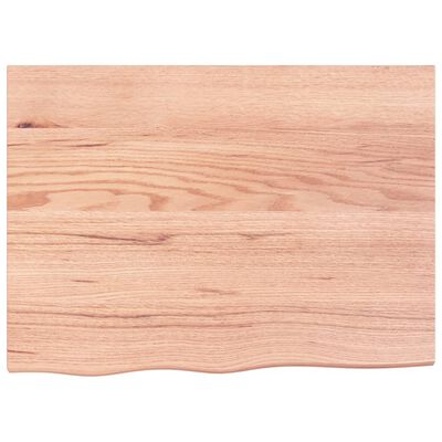 vidaXL Bathroom Countertop Light Brown 80x60x(2-6) cm Treated Solid Wood