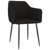 vidaXL Dining Chairs 2 pcs Black Fabric