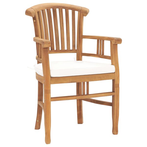 vidaXL 7 Piece Garden Dining Set with Cushions Solid Teak Wood