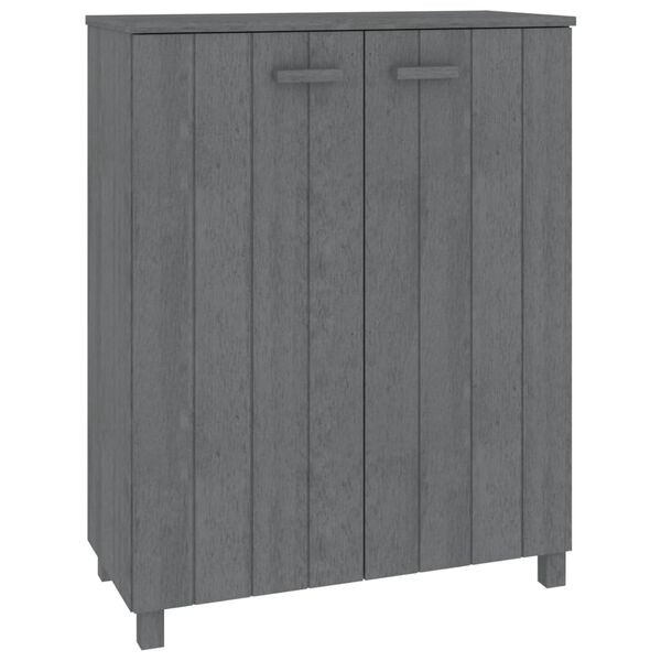vidaXL Shoe Cabinet HAMAR Dark Grey 85x40x108 cm Solid Wood Pine