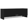 vidaXL Wardrobe Black 100x32.5x35 cm Engineered Wood