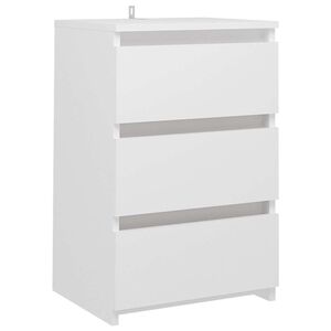 vidaXL Bed Cabinet White 40x35x62.5 cm Engineered Wood