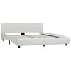 vidaXL Bed Frame with LED without Mattress White 180x200 cm Super King