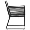 vidaXL Garden Chairs 4 pcs Rope Rattan Black