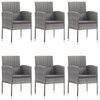 vidaXL 7 Piece Garden Dining Set Grey