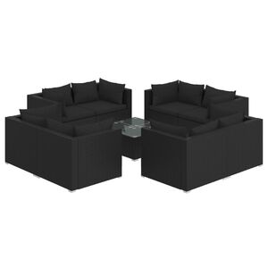 vidaXL Garden Lounge Set | Black