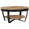 vidaXL Coffee Table Solid Rough Mango Wood 65x32 cm
