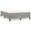 vidaXL Box Spring Bed Frame Light Grey 140x200 cm Velvet
