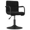 vidaXL Swivel Dining Chairs 6 pcs Black Velvet