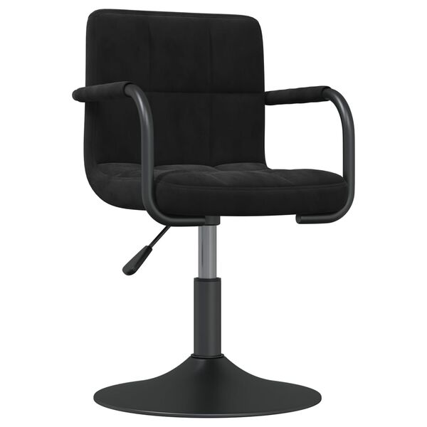 vidaXL Swivel Dining Chairs 6 pcs Black Velvet