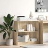 vidaXL Bookcase Sonoma Oak 80x24x75 cm Engineered Wood