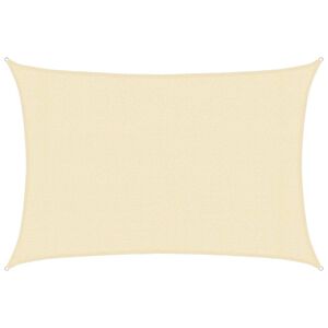 vidaXL Sunshade Sail 160 g/m&sup2; Cream 3x4 m HDPE