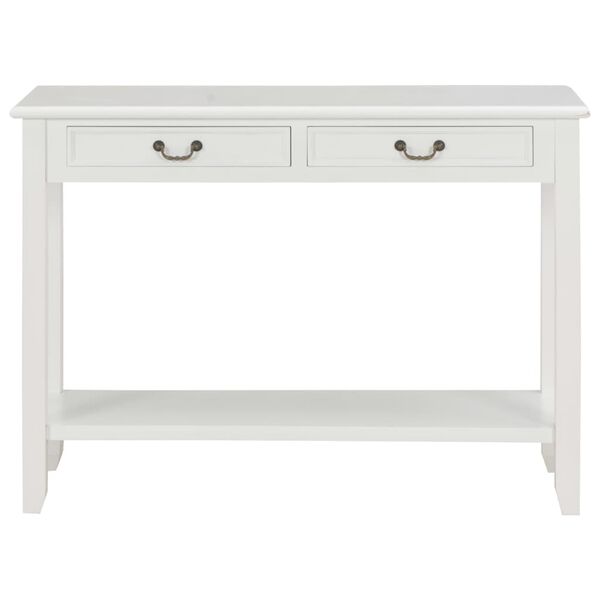 vidaXL Console Table White 110x35x80 cm Wood