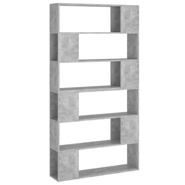 vidaXL Book Cabinet Room Divider Concrete Grey 100x24x188 cm