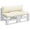 vidaXL Pallet Cushions 2 pcs Cream Fabric