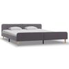 vidaXL Bed Frame without Mattress Light Grey Fabric 180x200 cm Super King