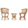 vidaXL 3 Piece Garden Bistro Set Solid Teak Wood