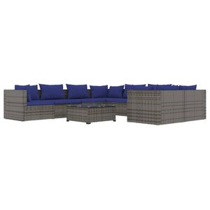vidaXL Garden Lounge Set | Grey, Dark Blue