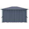 vidaXL Gazebo with Curtain 400 x 300 cm Anthracite Aluminium
