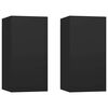 vidaXL TV Cabinets 2 pcs Black 30.5x30x60 cm Engineered Wood