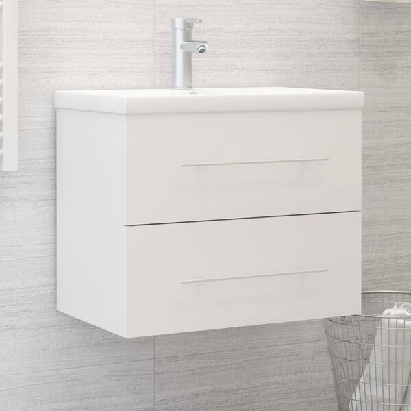 vidaXL Sink Cabinet White 60x38.5x48 cm Engineered Wood