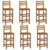 vidaXL Bar Stools 6 pcs Solid Wood Acacia