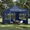 vidaXL Partytent Sidewall 2 pcs with Window PE Blue