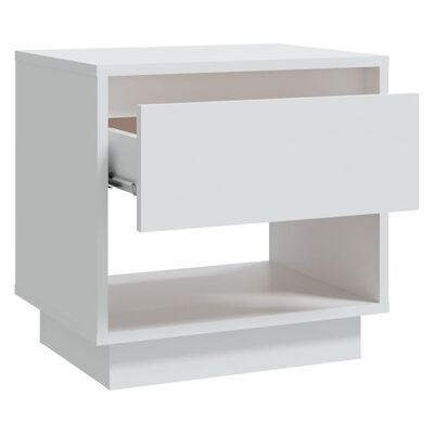vidaXL Bedside Cabinet White 45x34x44 cm Engineered Wood