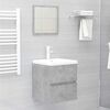 vidaXL Bathroom Furniture Set Concrete Grey Engineered Wood