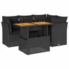 vidaXL Garden Sofa Set | Black | PE rattan | 5 Piece Modular Set
