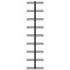 vidaXL Wall-mounted Wine Rack for 9 Bottles Black Iron