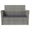 vidaXL 8 Piece Garden Lounge Set with Cushions Poly Rattan Grey