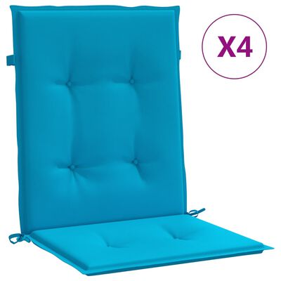 vidaXL Garden Lowback Chair Cushions 4 pcs Blue 100x50x3 cm Oxford Fabric