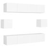 vidaXL 6 Piece TV Cabinet Set White Engineered Wood