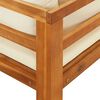vidaXL Garden Benches with Cream White Cushions 2 pcs Acacia Wood