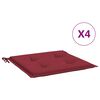vidaXL Garden Chair Cushions 4 pcs Wine Red 50x50x4 cm Oxford Fabric