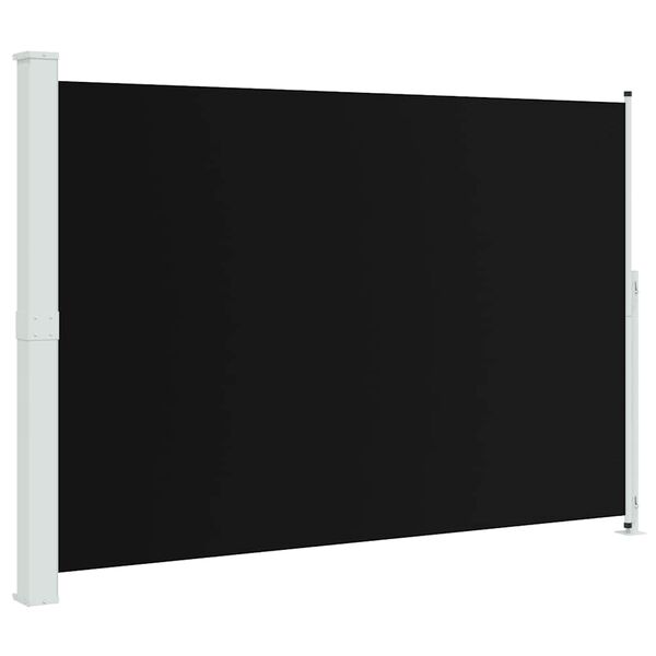 vidaXL Patio Retractable Side Awning 200x300 cm Black