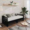 vidaXL Pull-out Day Bed without Mattress Black 2x(90x200)cm