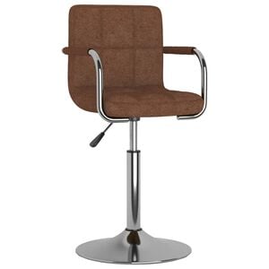 vidaXL Dining Chair Brown Fabric