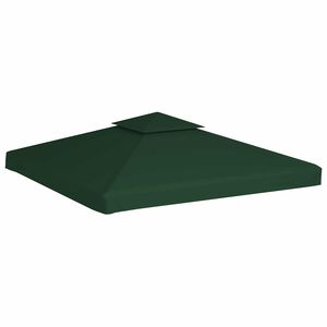 vidaXL Gazebo Cover Canopy Replacement 310 g / m&sup2; Green 3 x 3 m
