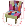vidaXL French Chair with Patchwork Design Fabric