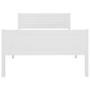 vidaXL Bed Frame without Mattress Solid Pinewood White 90x200 cm