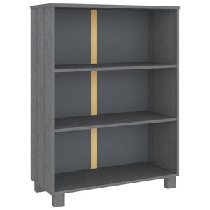 vidaXL Book Cabinet | Dark grey | Solid pinewood, MDF | Medium | Book Cabinet