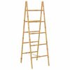 vidaXL Double Towel Ladder with 5 Rungs Bamboo 50x160 cm