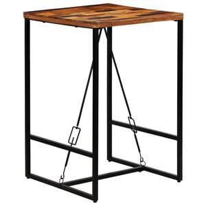 vidaXL Bar Table Solid Reclaimed Wood 70x70x106 cm