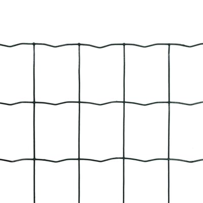 vidaXL Euro Fence Steel 10x1.0 m Green