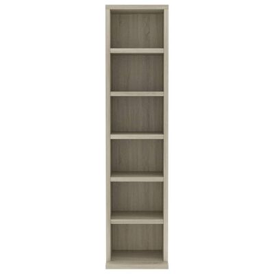 vidaXL CD Cabinet Sonoma Oak 21x20x88 cm Engineered Wood